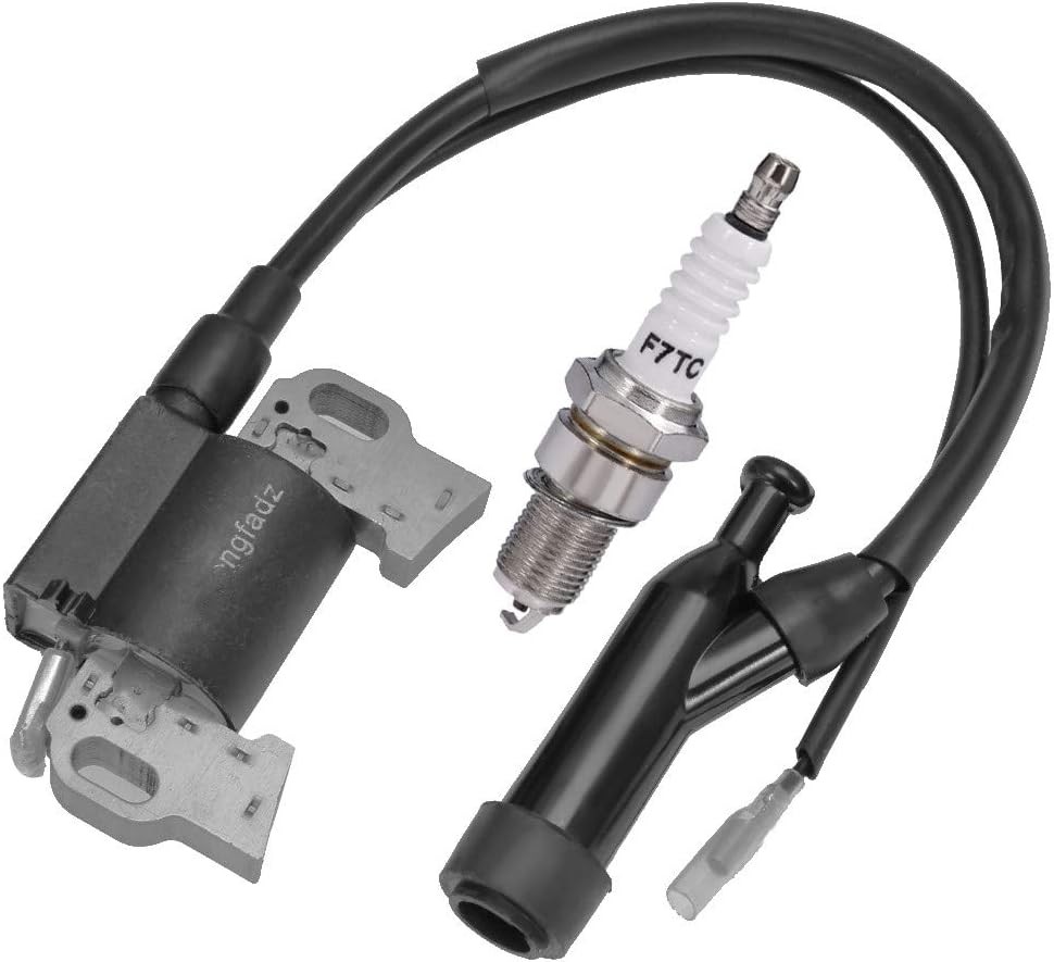 Ignition Coil + Spark Plug Replacement for 196cc 6.5HP 3500 4000 Watt Gas Engine