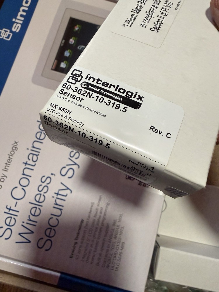 Interlogix Simon XTi-5, Pet Immune Sensor, Micro KeyFob, Door/Window Sensor, New