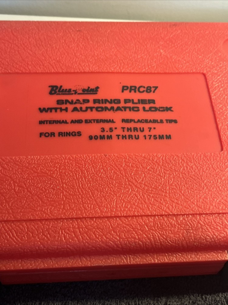 Blue Point PRC87 Retaining Ring Tool W/ Auto Lock Internal External W/ Case