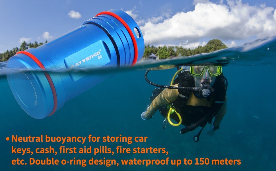 Waterproof Car Key Holder FOB Case Keychain Dry Storage Box for Swimming Diving