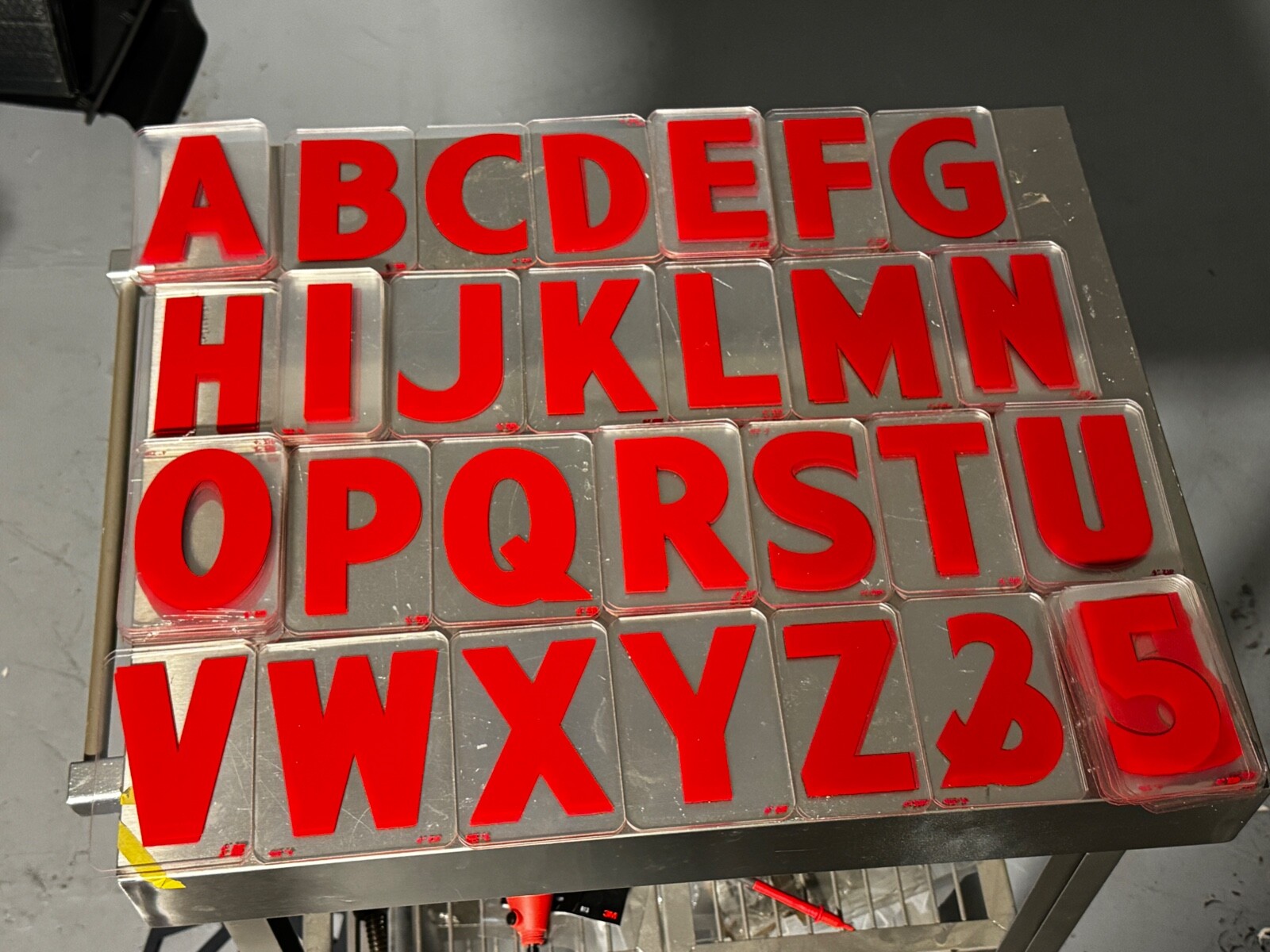 96 pcs Complete Set 4" Red Letters for 5" Marquee Sign