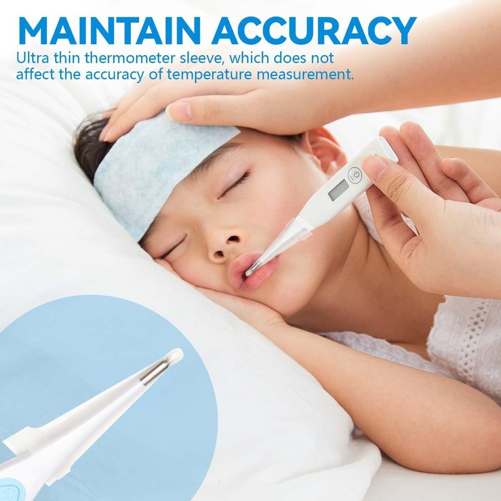 100 Count Disposable Thermometer Probe Covers - Waterproof, Hygienic Sheaths