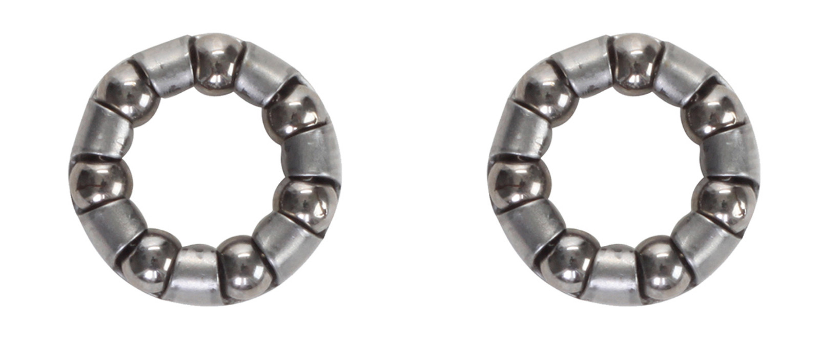 PAIR BICYCLE HUB FRONT OR REAR BALL BEARING RETAINER 1/4" 7 BALLS 3/8" AXLE TWO