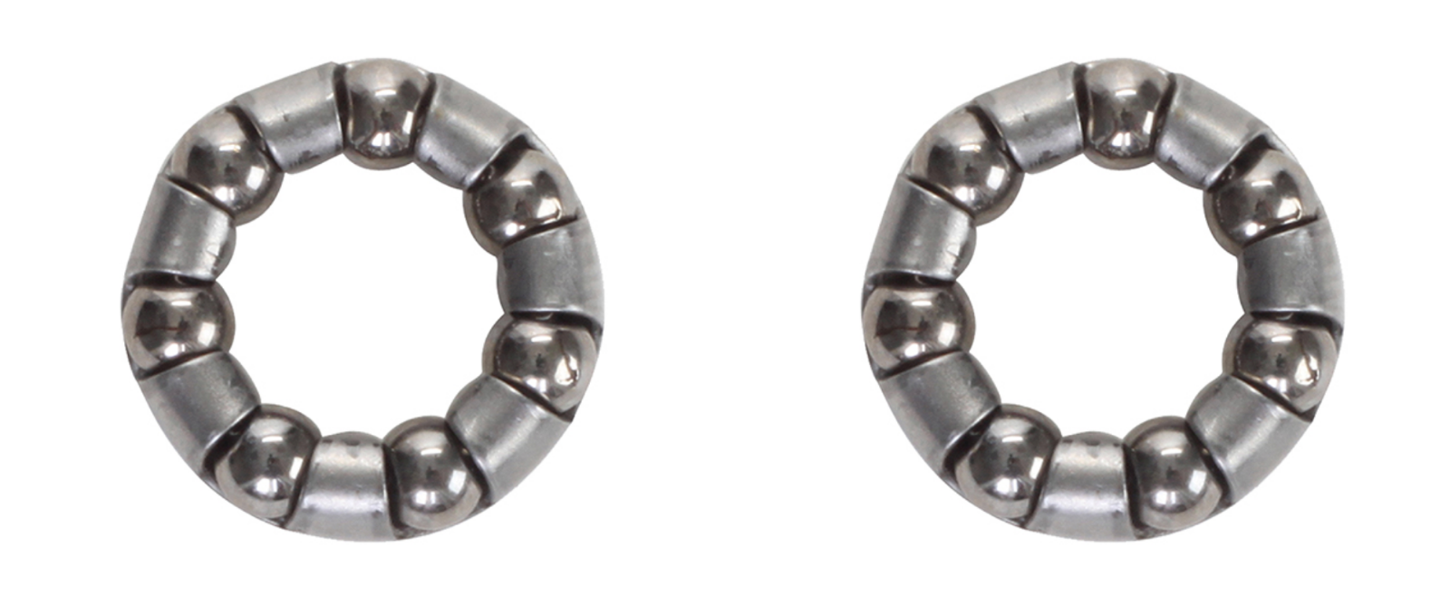 PAIR BICYCLE HUB FRONT OR REAR BALL BEARING RETAINER 1/4" 7 BALLS 3/8" AXLE TWO