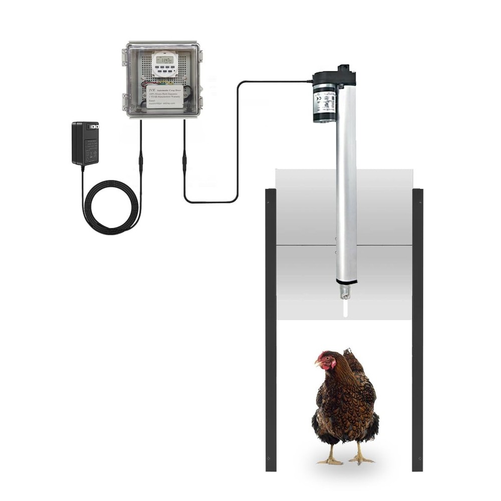 JVR Automatic Chicken Coop Door Opener with Timer, Small, Timer Version