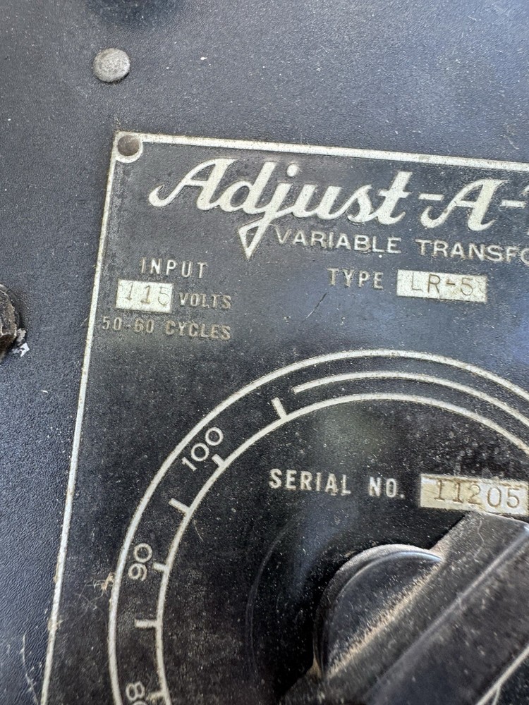 Standard Electric Adjust-A-Volt Variac Variable Transformer 115V input 0-160V
