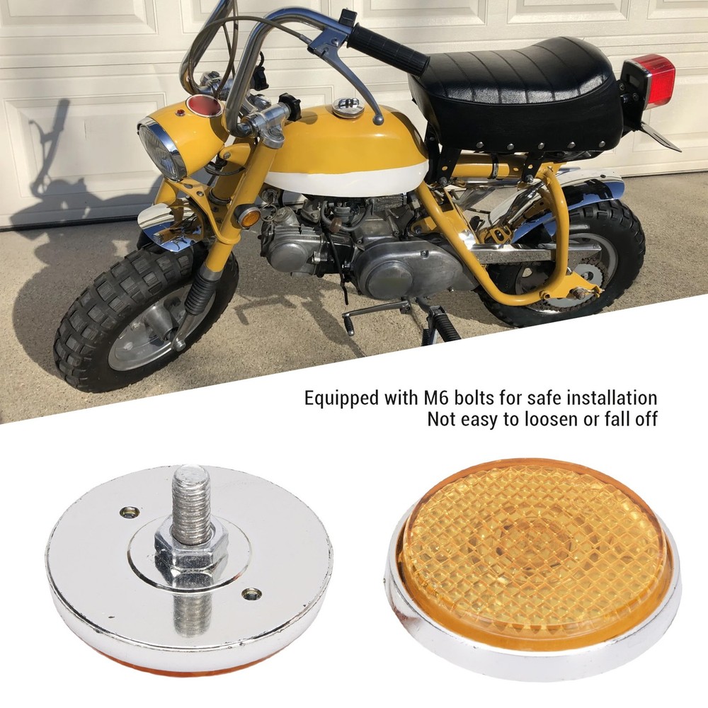 Front Fork Leg Reflectors 43mm Diameter Front Fork Round Reflector Enhanced MDYY