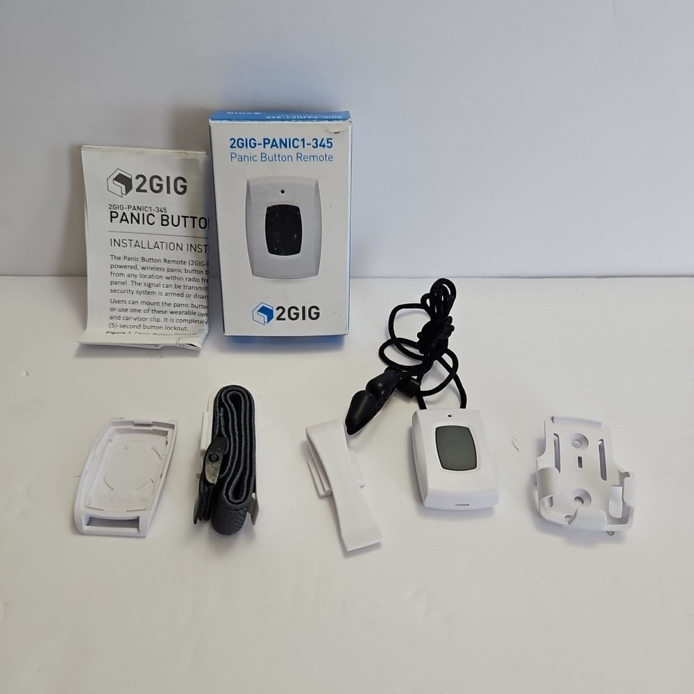 2GIG *open box, no battery* PANIC1‐345 Wireless Panic Button Remote