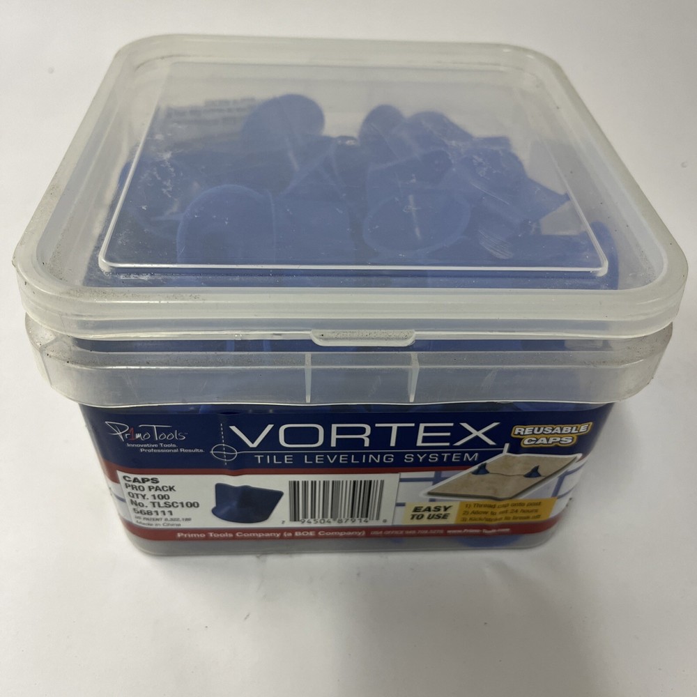 Primo Tools Vortex Tile Leveling System Caps 100 Count - Caps Only