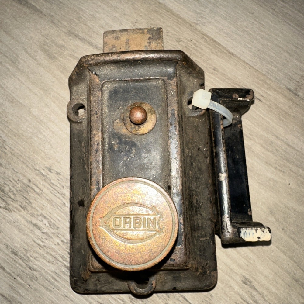 Antique Corbin Deadbolt Latch Surface Mount Working