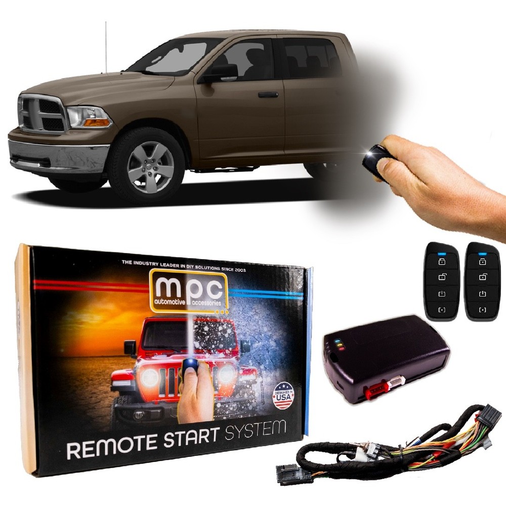 4-Button 2-Way Remote Start For 2009-2010 Dodge Ram 1500 - Plug & Play