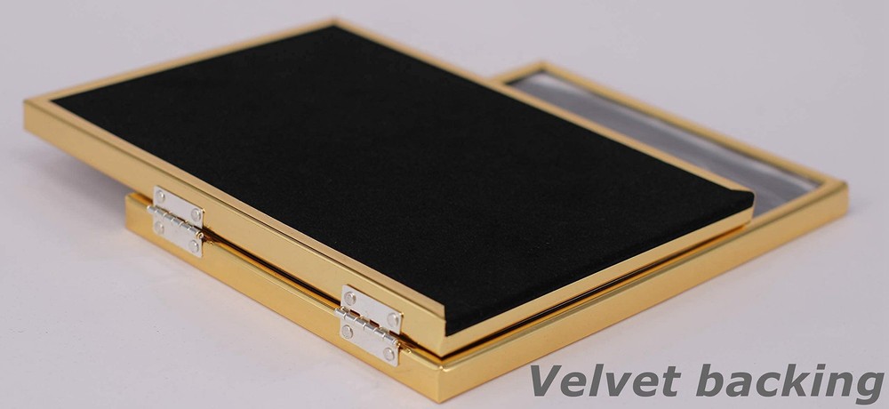 Vertical Horizontal Combo- Double 5 by 7 Inch Metal Folding Picture Frames-(1...
