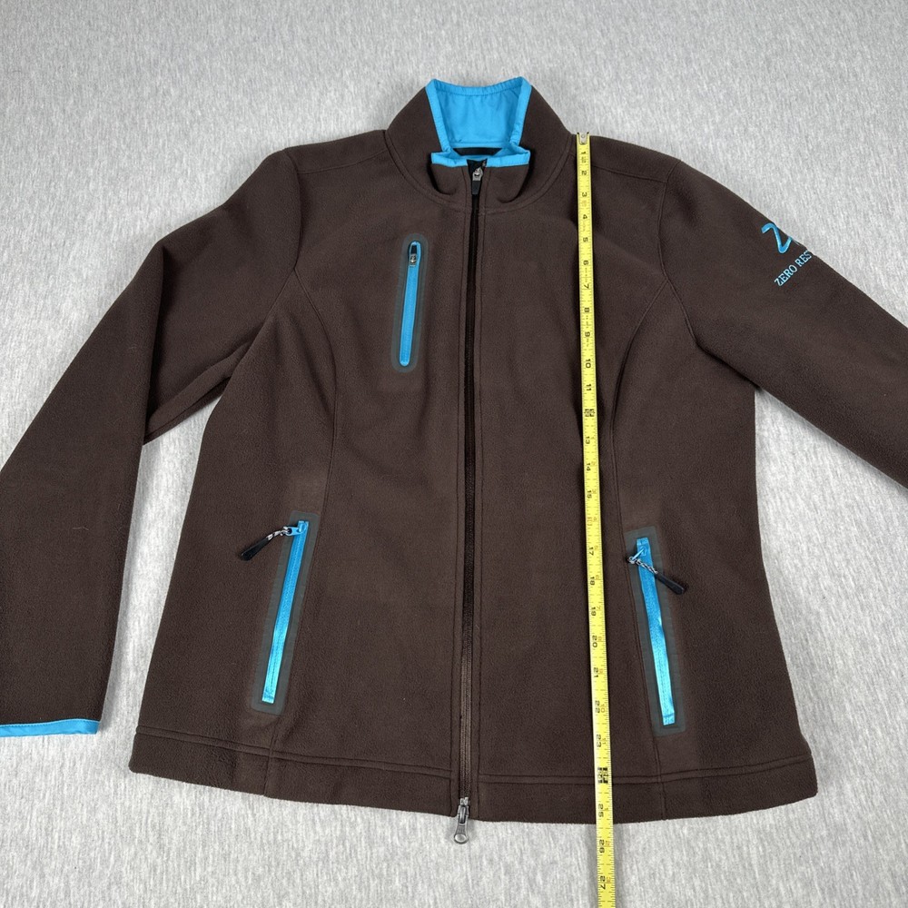 Zero Restriction Tour Series Jacket Women's L Brown Full Zip Microfiber Golf