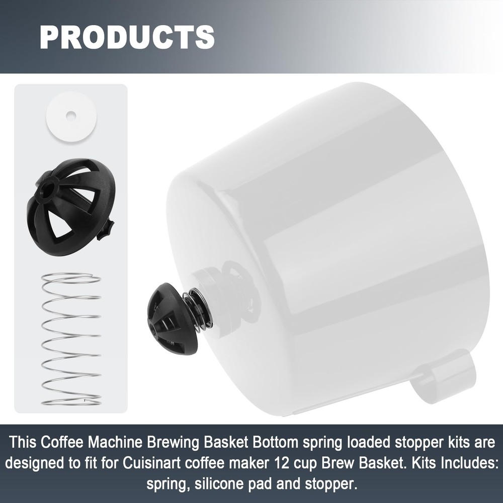 Coffee maker Brewing Basket Bottom spring loaded stopper kits Fits for Black