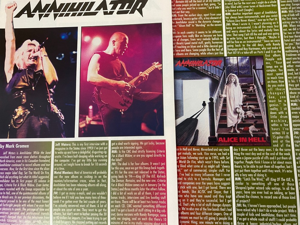 Annihilator, Two Page Vintage Clipping