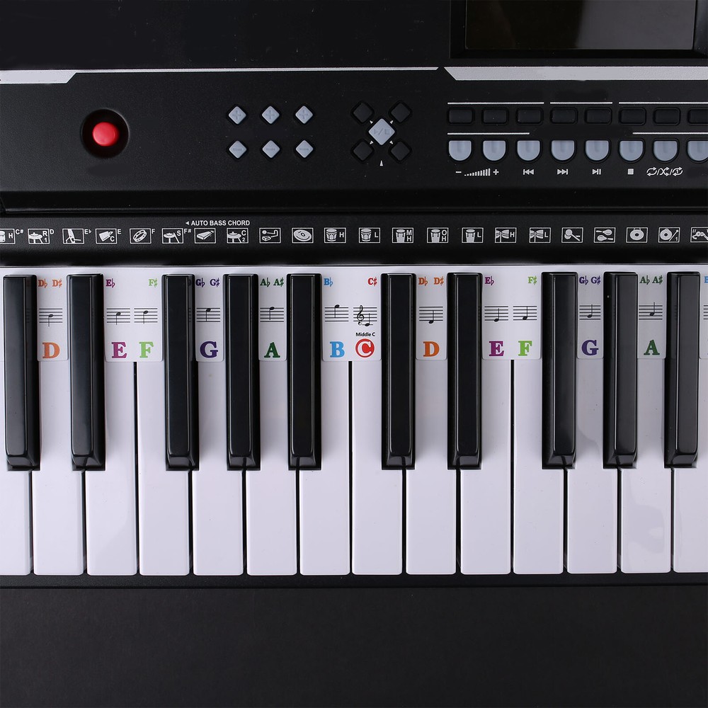 85cm 61 Key Piano Notes Guide for Beginner Removable Piano Keyboard Note Labels