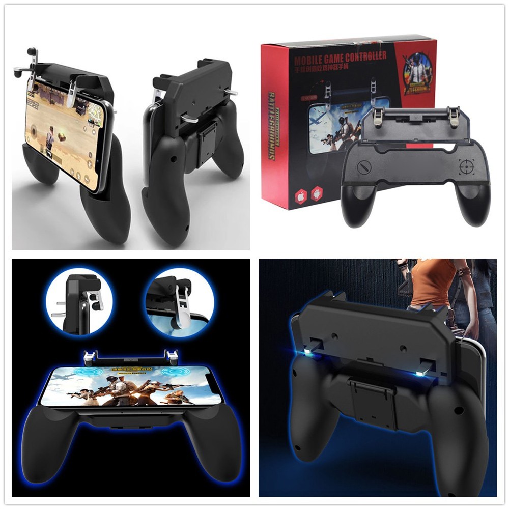 W10 Mobile Game Controller Gamepad Joystick Fire Trigger For PUBG Fortnite G