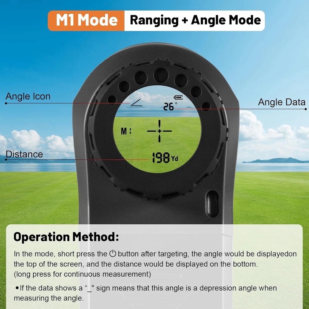 1200 Yards Laser Range Finder Golf Rangefinder Slope