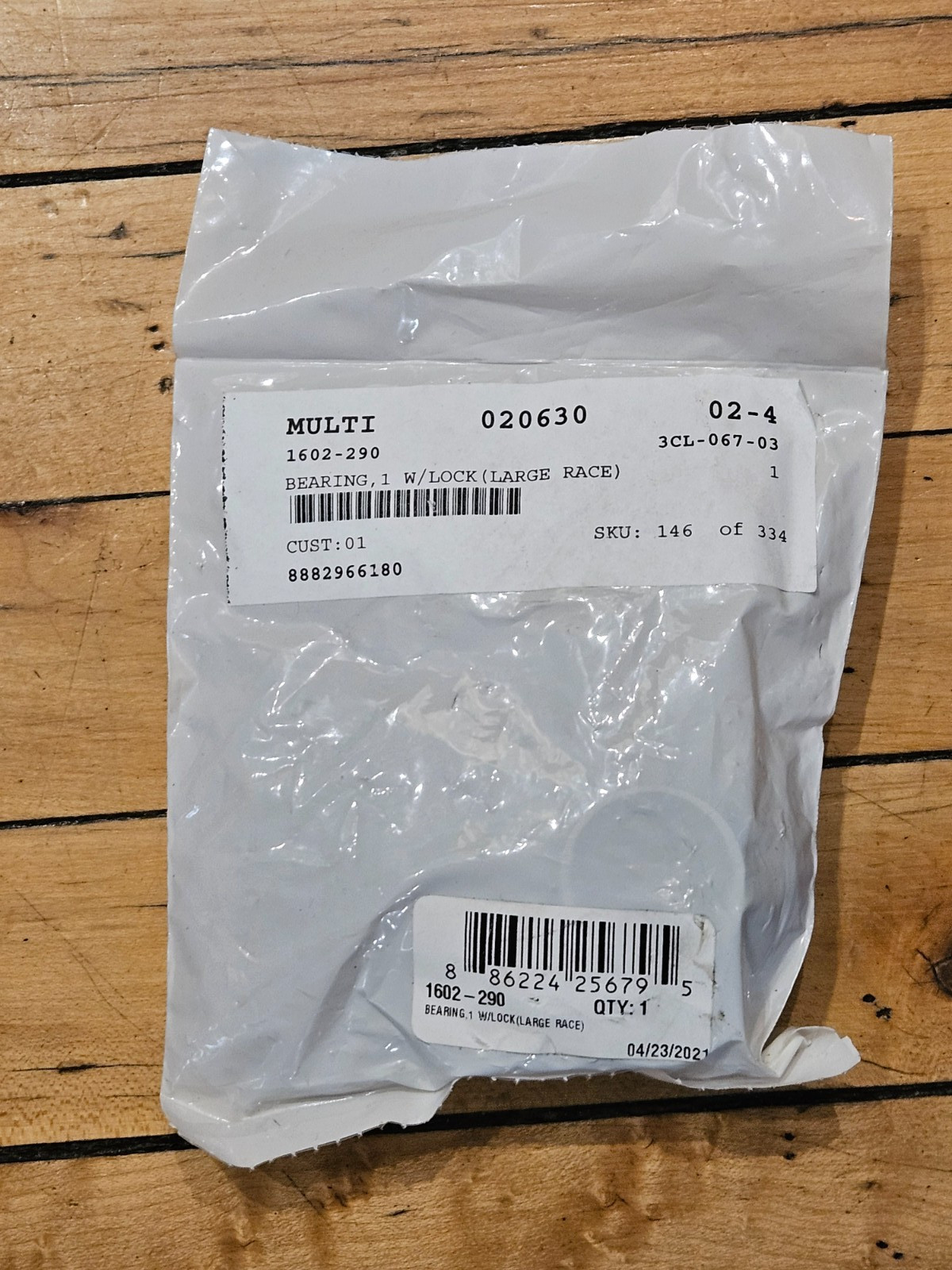 NOS Arctic Cat Large Race Jackshaft Bearing W/Lock 1602-290 74-03