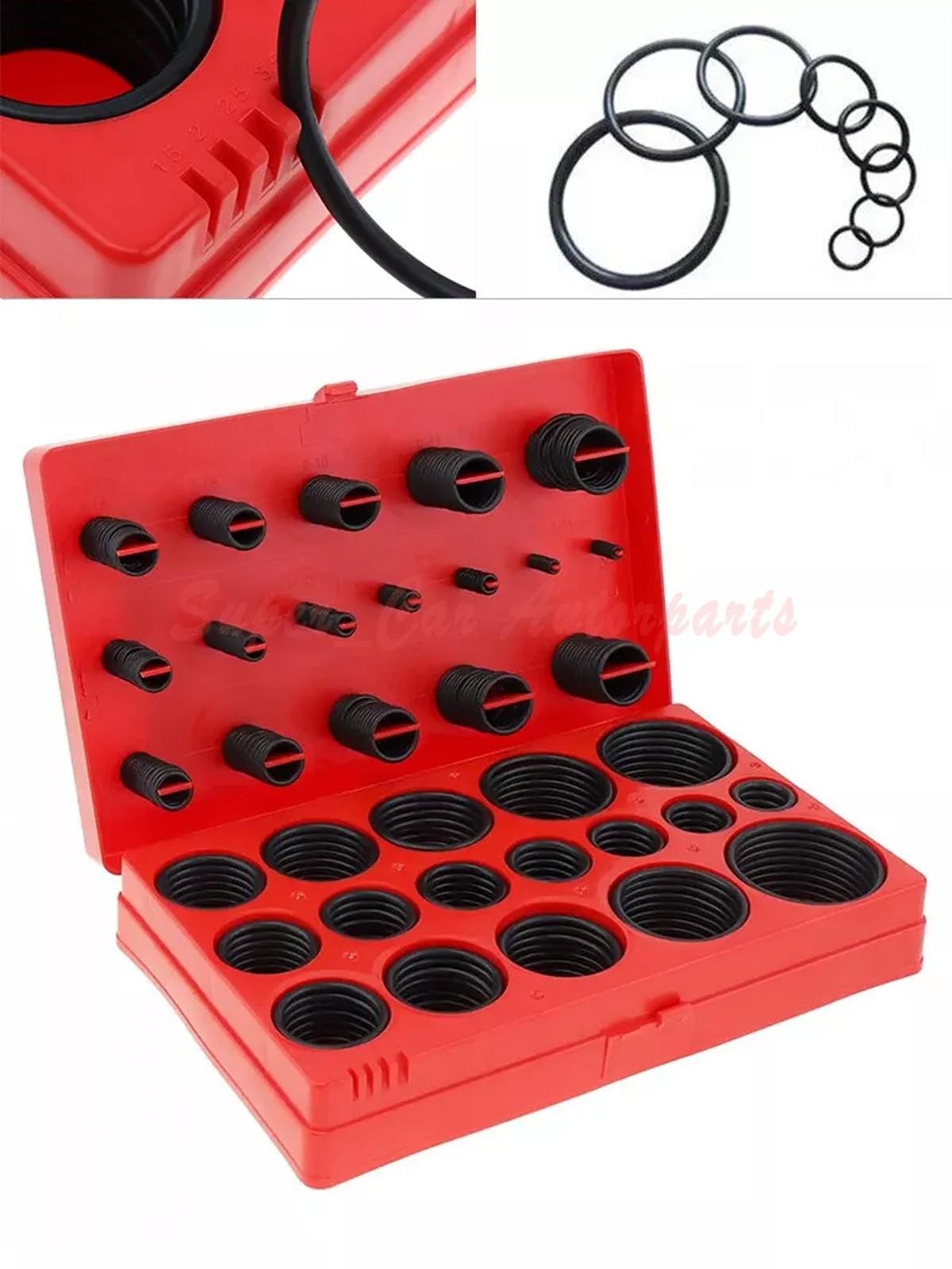 SAE Metric Rubber O-Ring Washer Assortment Kit Automotive Storage Case ORing Set