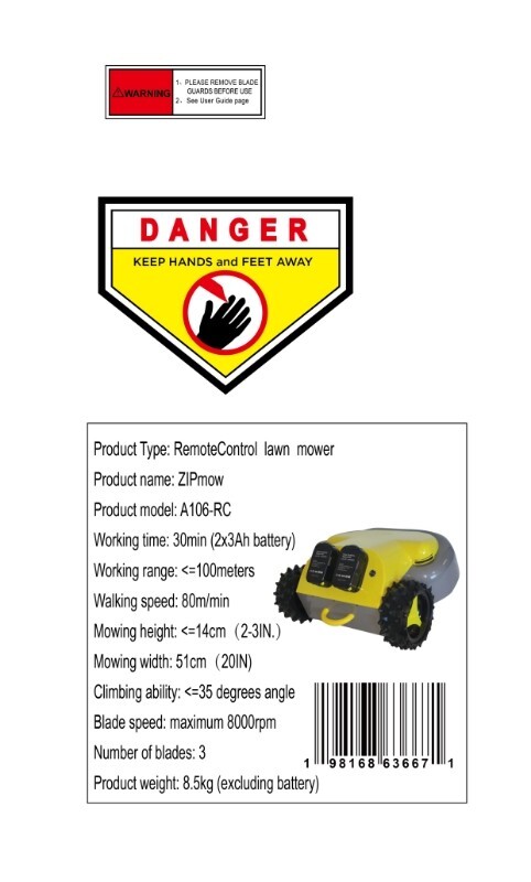 Zipmow RC robotic mower