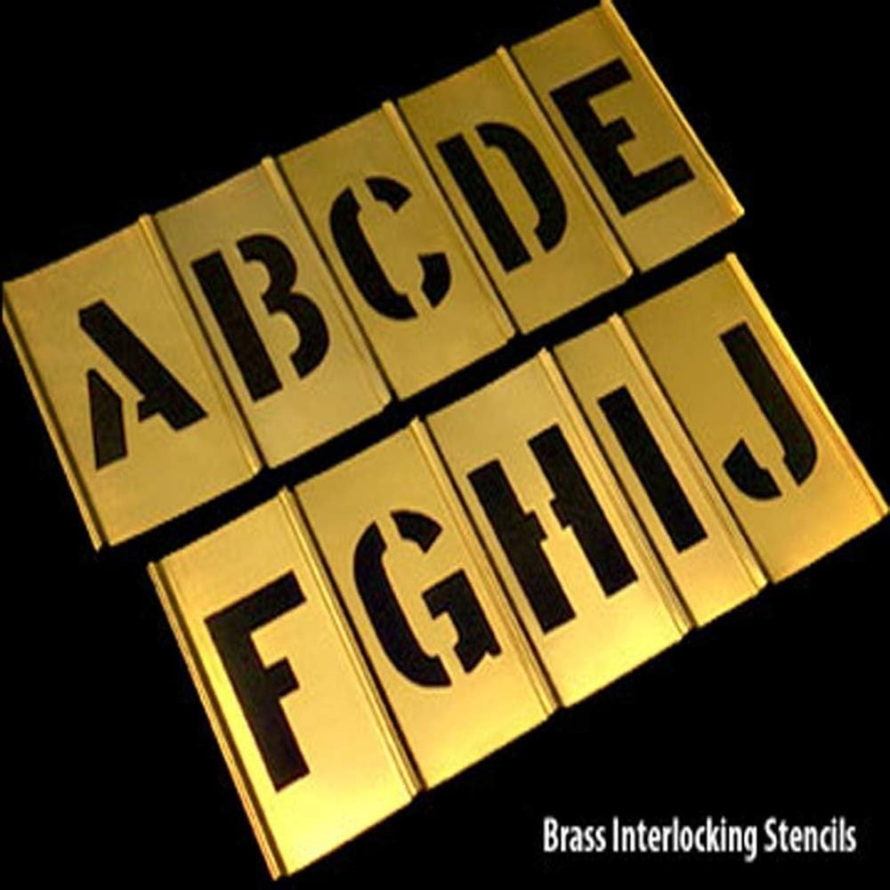 Versatile Brass Stencils for Letters, Numbers and Punctuation, 46 Count