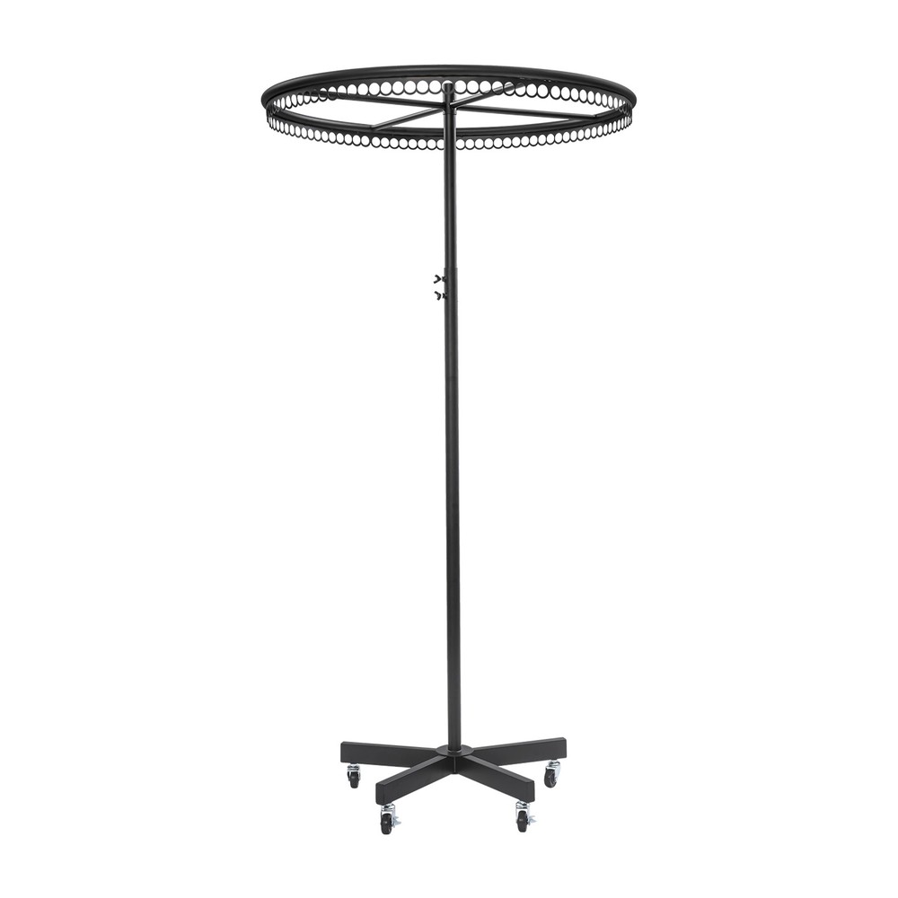 360° Rollable Round Stand Ring Stand Clothes Rack Height Adjustable 66lbs Load