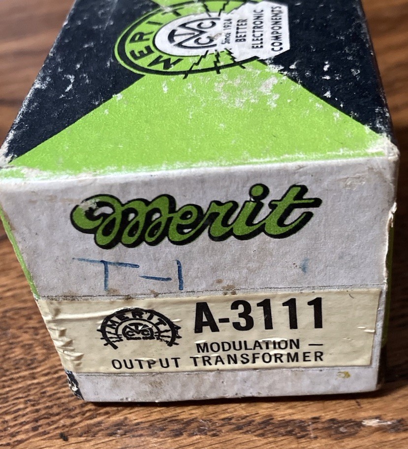Merit A-3111 Modulation-Output Transformer NOS