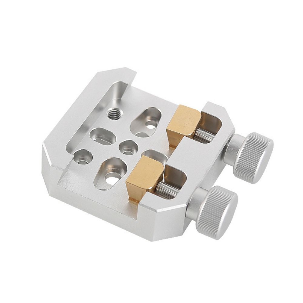 Premium Silver Dovetail Clamp with Brass Screw and 2 Locking Screw for Telescope