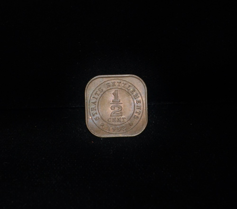 1932 Straits Settlements 1/2C KM 37 #CR10021