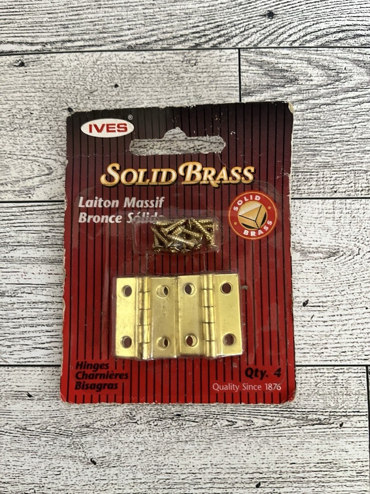 Ives Solid Brass Butt Hinge 1 x 13/16" Quantity 4 Hardware