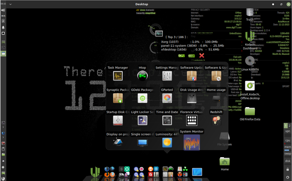 Kodachi Linux 8.27 Bootable USB Drive - 8GB UEFI/LEGACY Network Anonymously