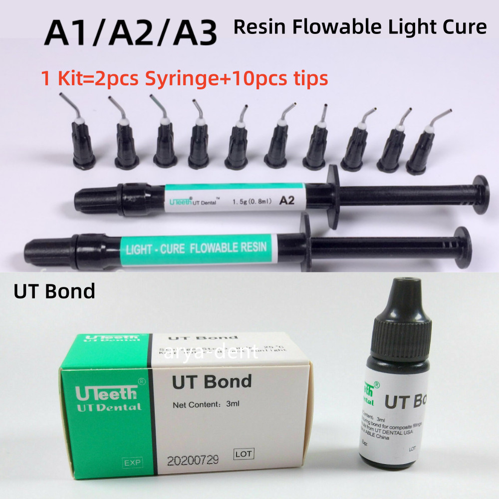 Dental Composite Resin Flowable Light Cure A1/A2/A3 Flow Etching Bond Adhesive