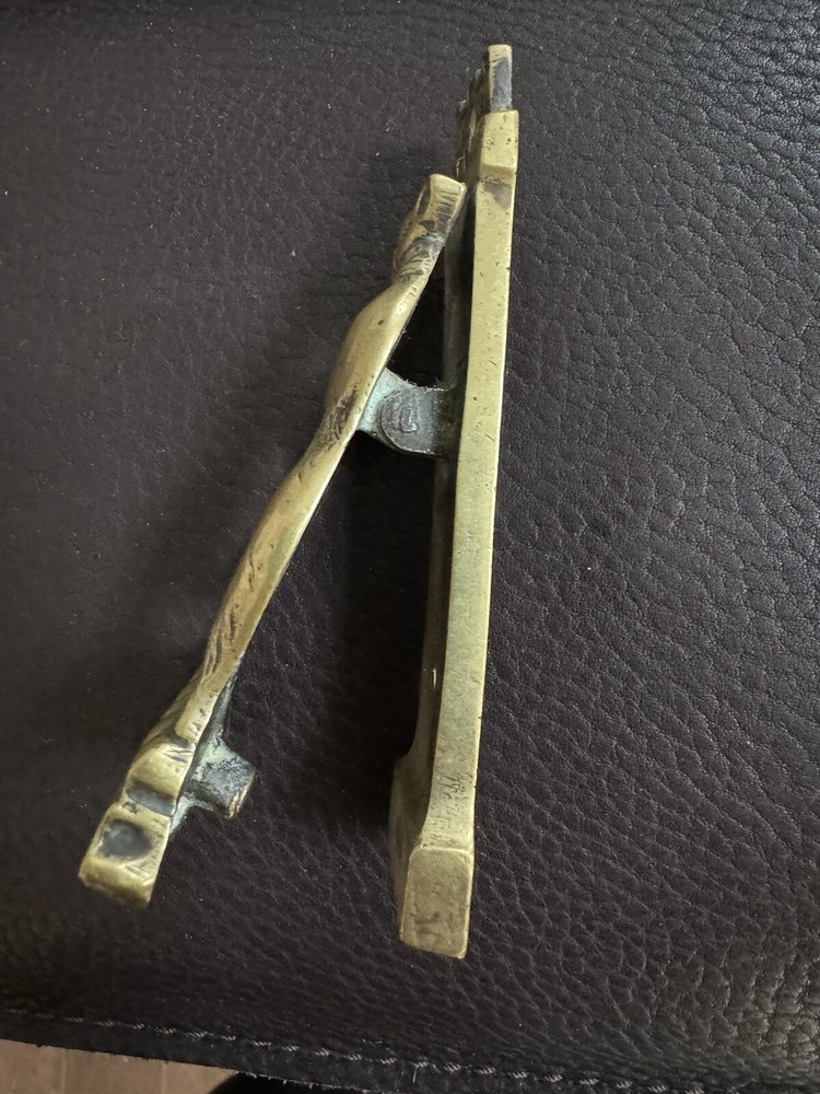 Vintage Solid Brass Warwick Bear Door Knocker Handle 4"x1.75"