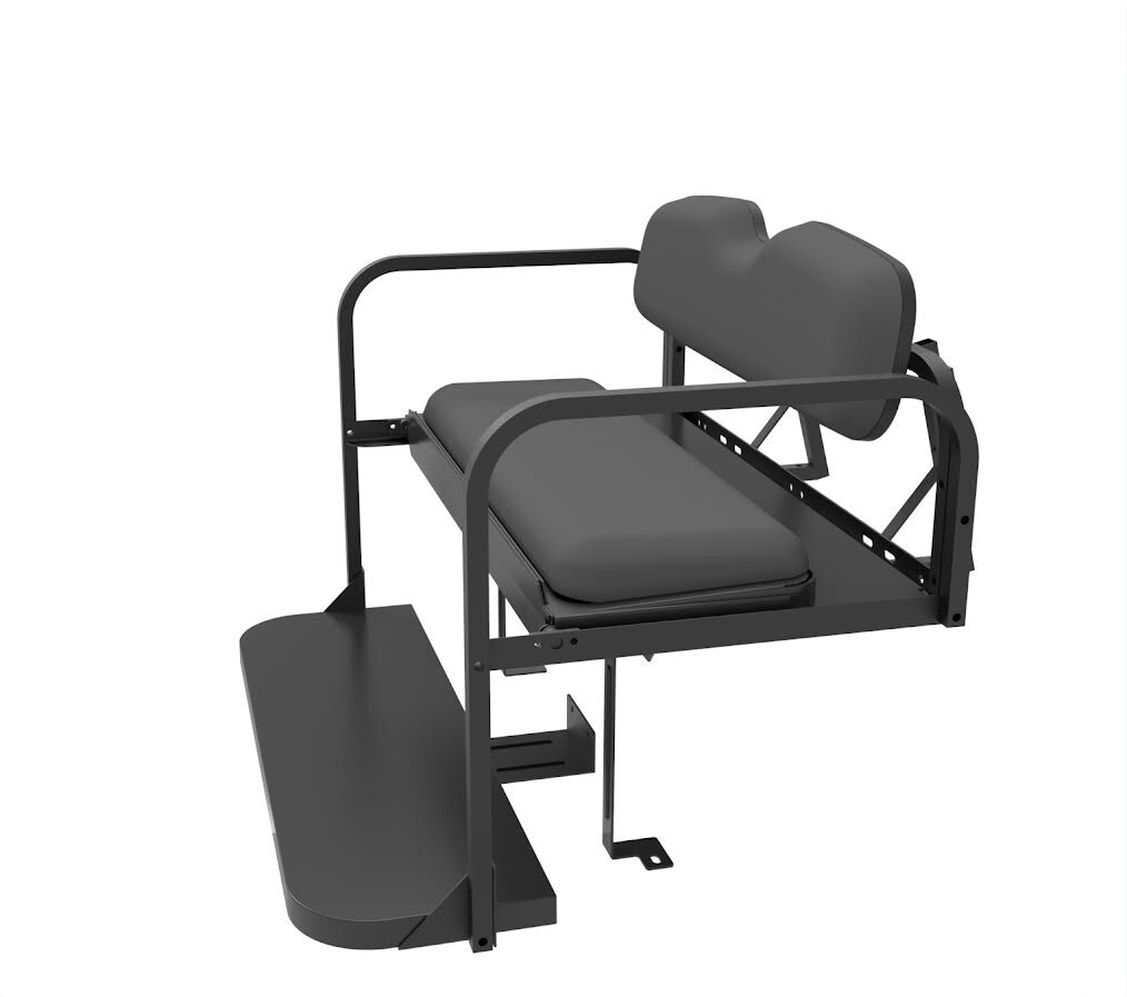 Yamaha Drive 2 Rear Flip Seat Kit With Fold Down Pad (2017+) (Black Cushions)