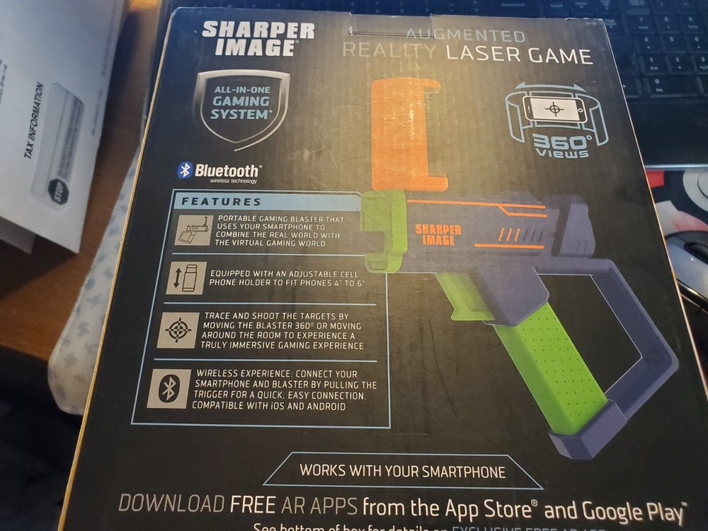 Two (2) Sharper Image Augmented Virtual Reality Laser Game use with Smartphone