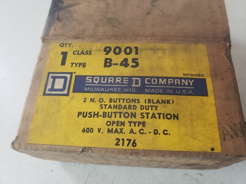NOS Square D 9001 B-45 Pushbutton Station