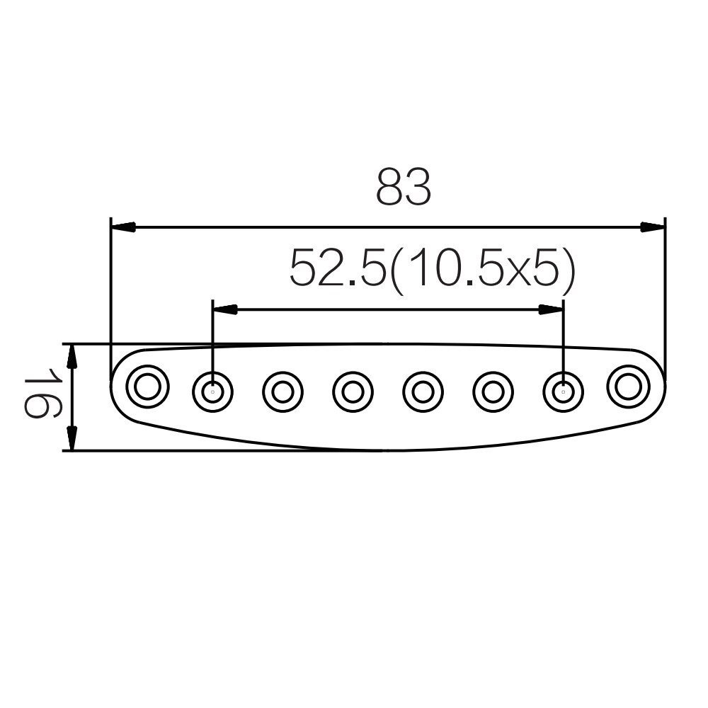 Electirc Guitar Bridge String Through Body Ferrule Plate Bushing Plate