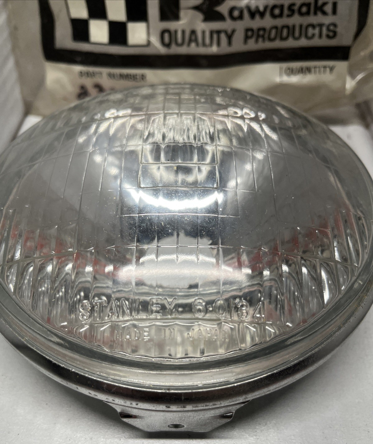 Vintage NOS Kawasaki Head lamp lens unit 23007-013 W1 A1 H1