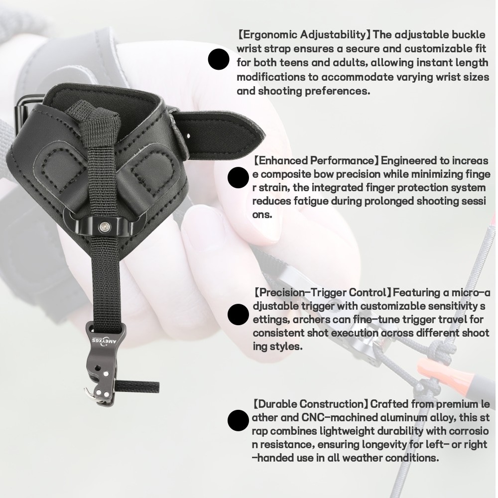Compound Bow Release Adjustable Archery Caliper Releaser Aid Target Shooting