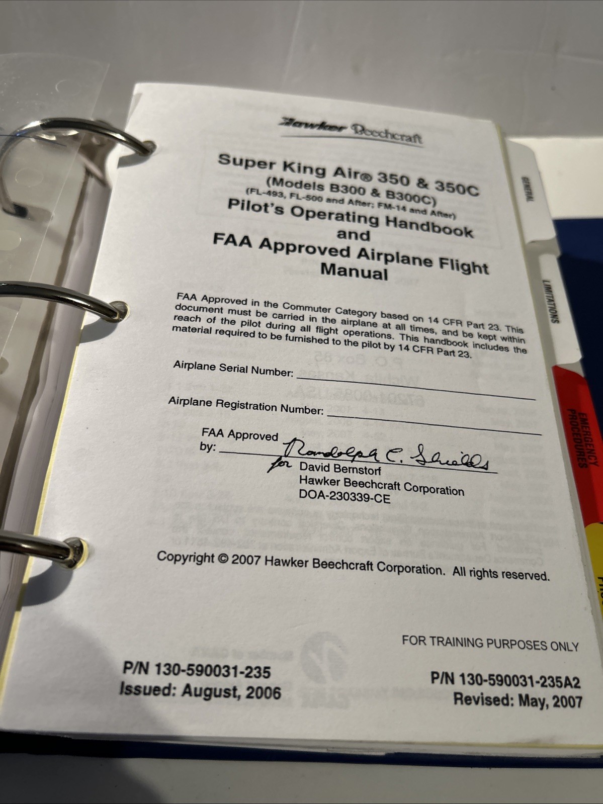 Flight Safety International Pilot Manual Super King Air 350 350C Updates to 2009
