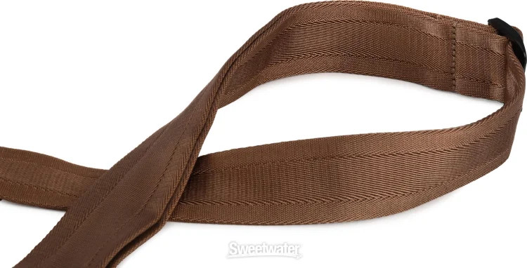 D'Addario Auto Lock Guitar Strap - Umber Brown