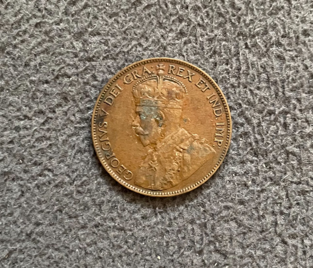1920 Newfoundland Canada One Cent Coin