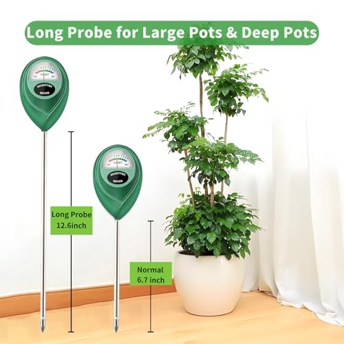 Soil Moisture Meter, 2 Pack Long Probe Soil Moisture Green-Longprobe-2Pack