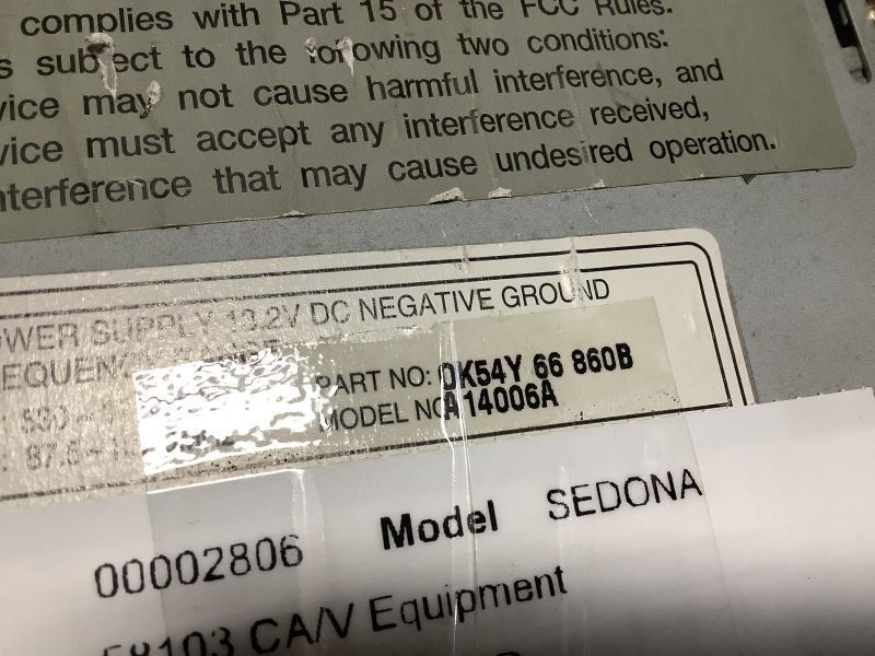 Audio Equipment Radio Am-fm-cassette-cd Fits 02 SEDONA 171939