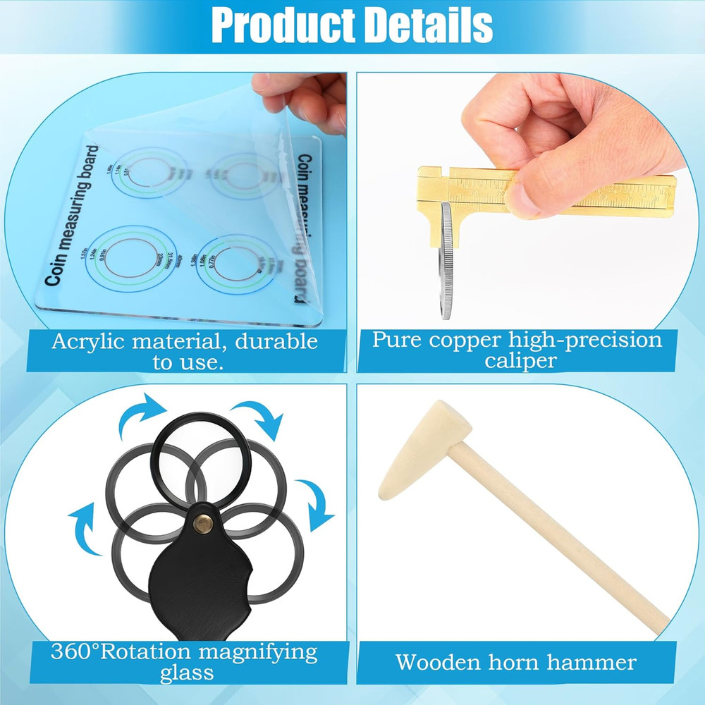 Professional Silver and Gold Coin Testing Kit with Accessories