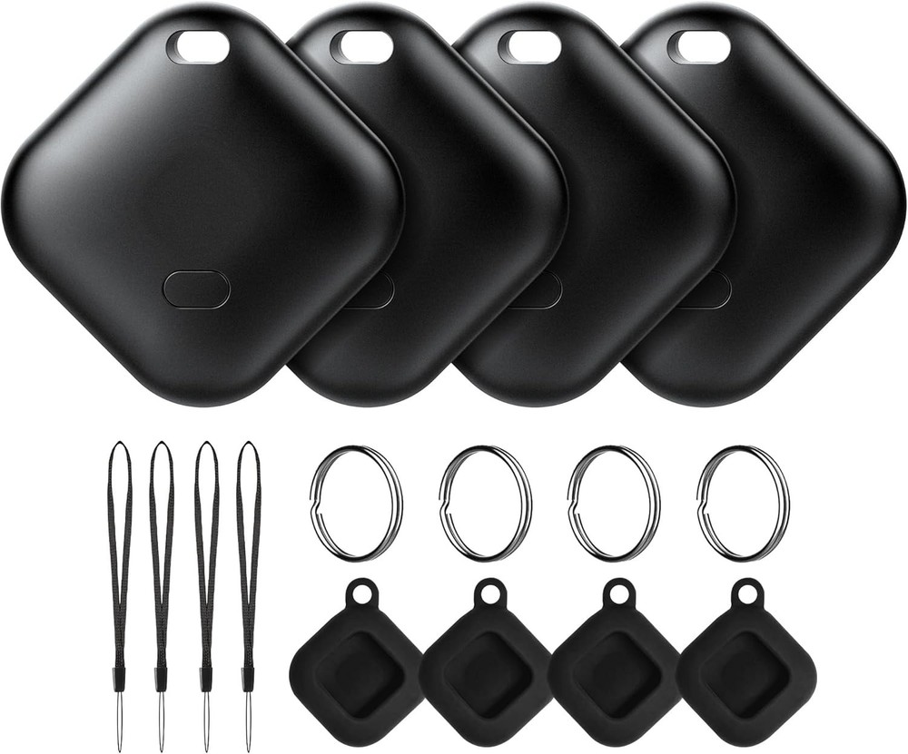 Air Tracker Tag for Android Tags 4 Pack Luggage Tracker with 4 Case Works