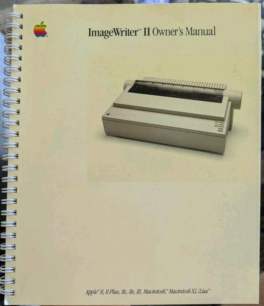 APPLE IMAGE WRITER II OWNER'S GUIDE  Pre Owned