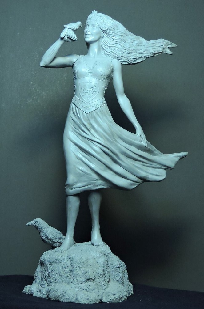 Branwen - Hand cast statue
