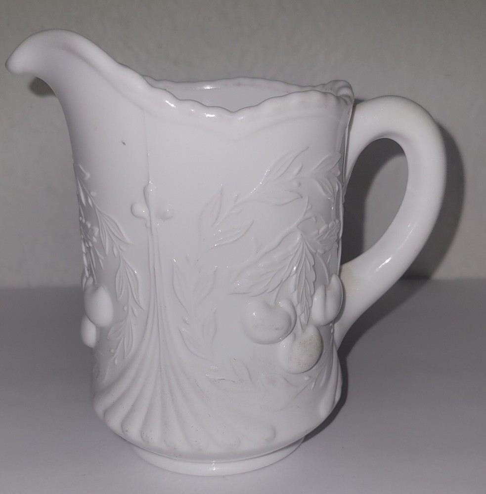 Milkglass Cherry Small Pitcher